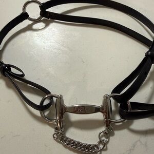 Ralph Lauren Black and Silver Women's Belt